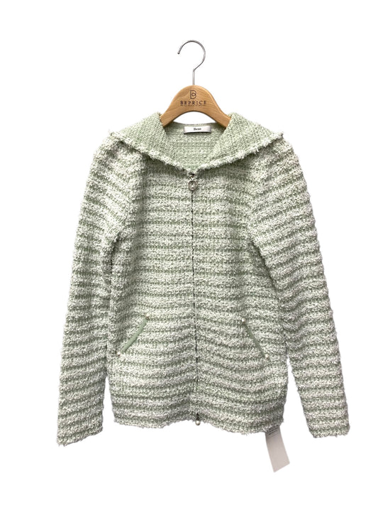 ルネ 6212340 パーカー 34 グリーン ツイード調 フーディ ジップアップ ITNAHCDOX3CO