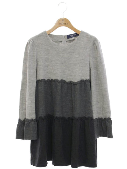 エムズグレイシー 015513 トップス 38 グレー フリル リボン ITN242H7R468