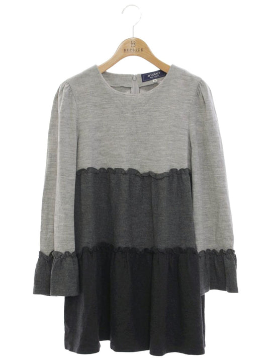 エムズグレイシー 015513 トップス 38 グレー フリル リボン ITN242H7R468