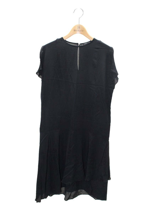 ヨーコチャン YCD-14SS-092 ワンピース 38 ブラック シルク アシンメトリー IT0J3GL8SOX5 【SALE】
