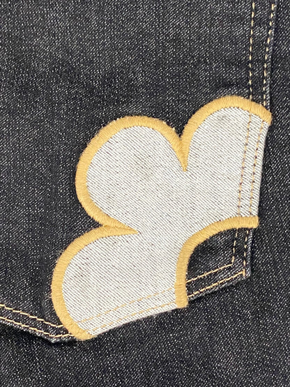 エムズグレイシー バッグポケット刺繍付きスリムデニムパンツ 316606 38 ブラック ITLVJV8585FA