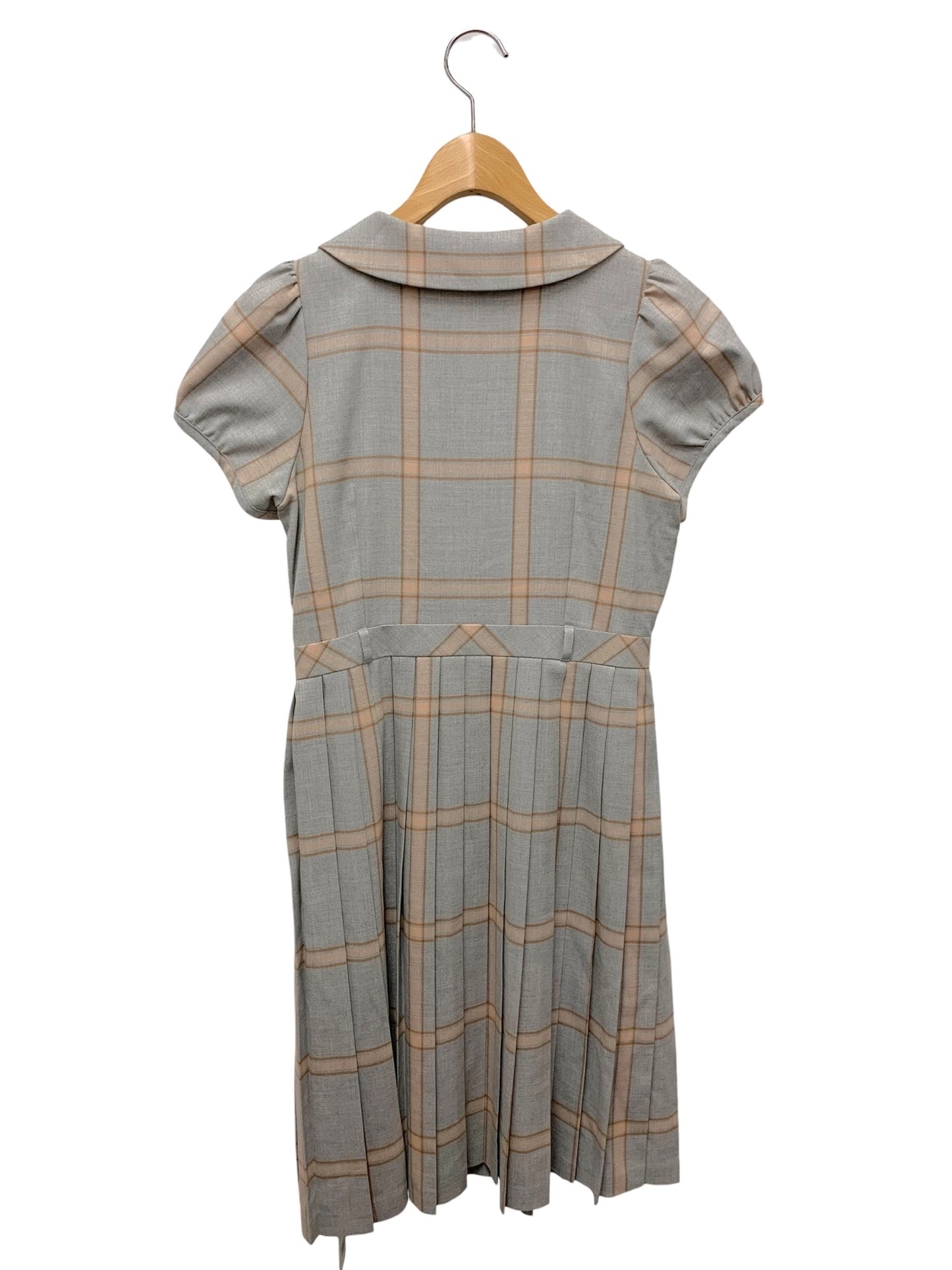 ブルーレーベルクレストブリッジ 55J17-624-07 ワンピース 36 グレー チェック プリーツ IT9QP251J4C8