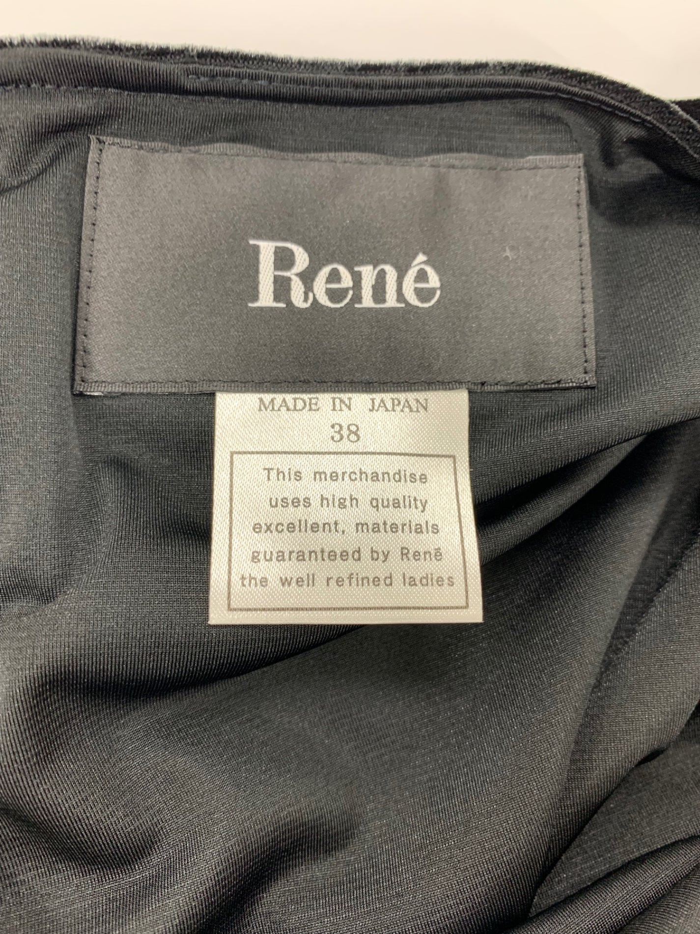 ルネ　ベロアワンピース　38 ルネ 5136530 ワンピース 38 ブラック ベロア パール | 中古