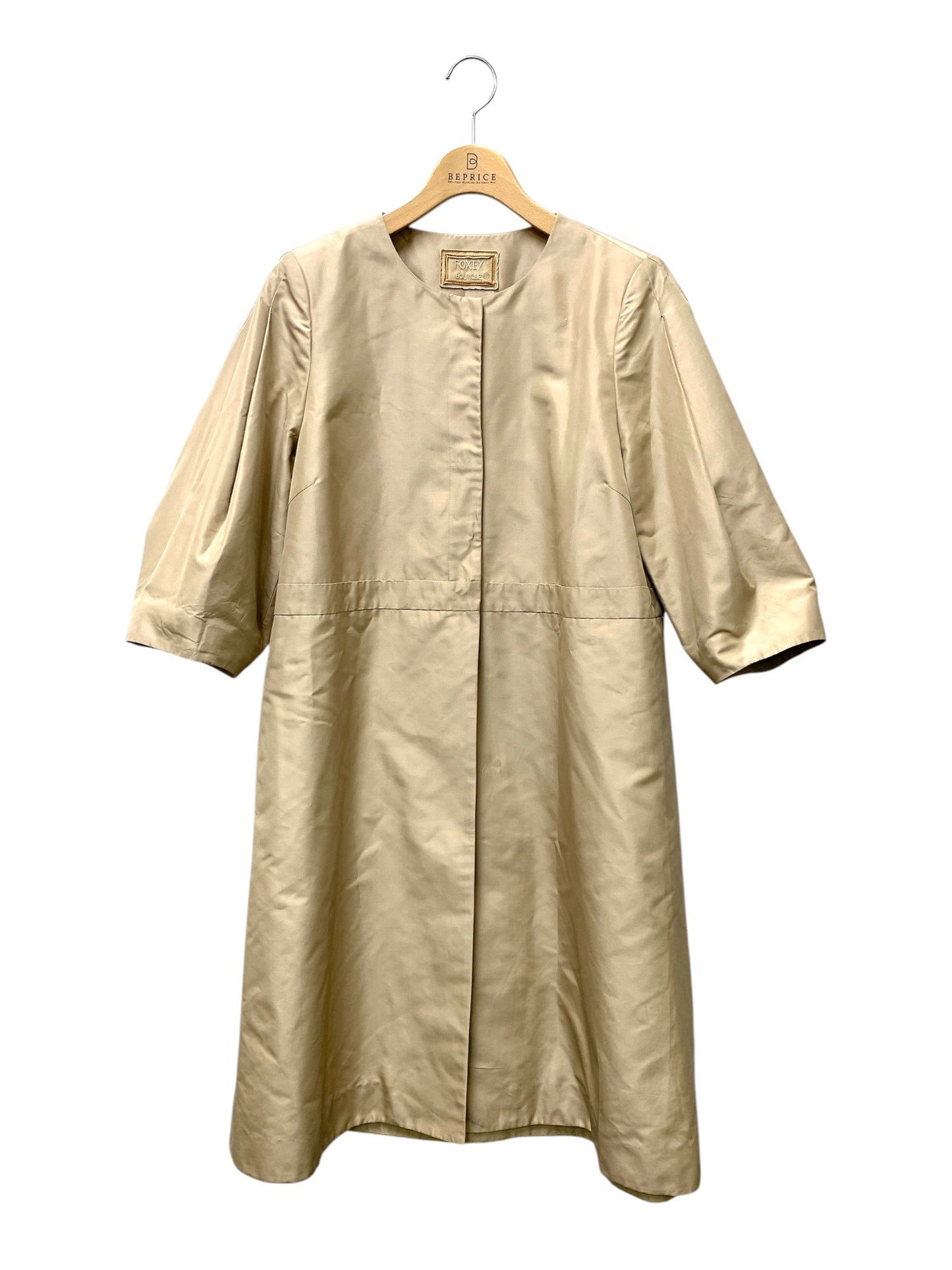 フォクシーブティック Pair Shape 37600 ノーカラーコート 42 ベージュ ITLJON2V2BZQ