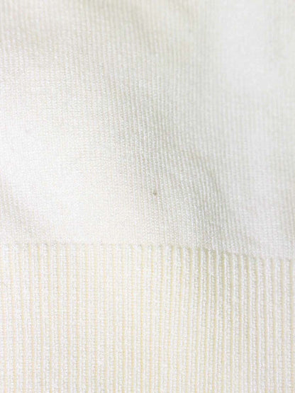 スーパービューティー トップス 42 ホワイト ニット半袖 チェリーフラワー刺繍 リボン ITCUT3UGPS6S 【SALE】