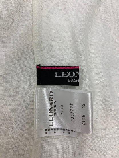 レオナールファッション 0357713 42 ホワイト ロング丈 シアー ニット カーディガン スパンコール レース ITMWVL9UWSK8