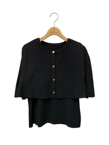 フォクシーブティック Knit Top Aubrey 44403 ニット セーター 40 ブラック ケープ ITNQQLTD8T2U