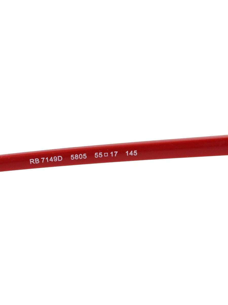 レイバン RB7149D メガネ ブラック/レッド セルフレーム フルリム ウェリントン ITRFIP8ZHB38