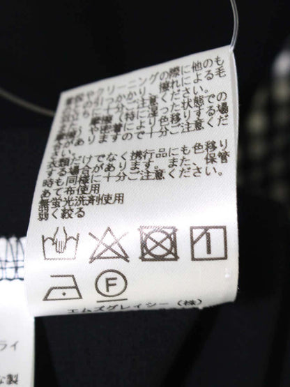 エムズグレイシー 915332-2 カットソー 40 ブラック ギンガムチェック ITWZTXYMFQK8