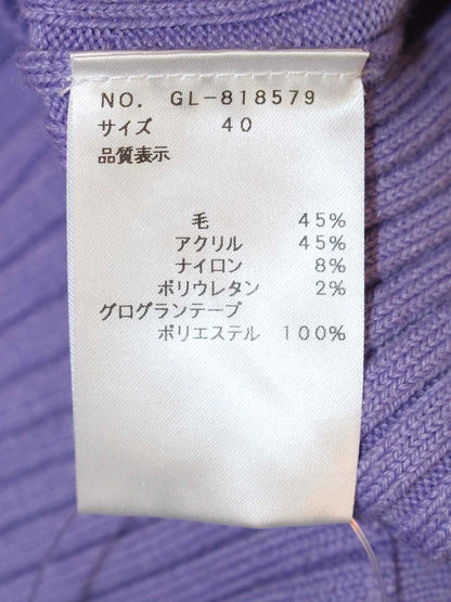 エムズグレイシー 818579 ニット セーター 40 パープル ストレッチ ウール混 ITSM460676MG