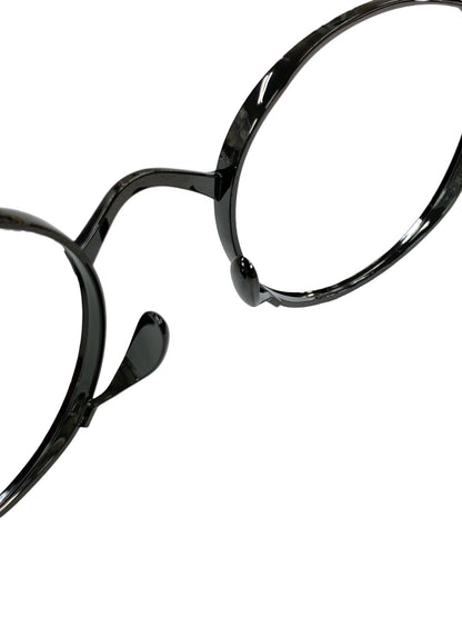 カメマンネン KMN113 メガネ ガンメタ メタルフレーム ボストン IT7QOYURCI0Y