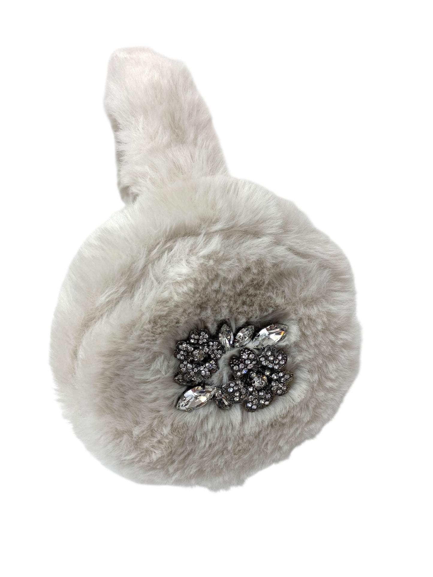 ロジェヴィヴィエ エフロレッソンフォフュール REWAC670100J79 イヤーマフ ホワイト ファー ラインストーン ITQ2YY9O1SNO