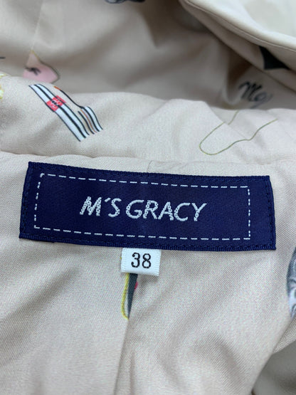 エムズグレイシー フェイクファー付き2WAYライトアウター 414523 コート 38 ベージュ IT7O4LBZNPKI