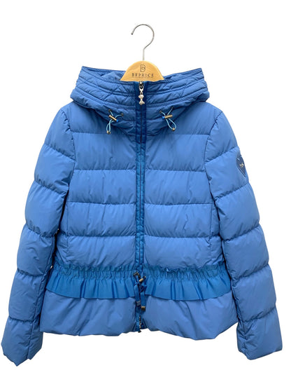 エムズグレイシー ペプラム付きショート 219607 ダウンジャケット 38 ブルー フリル ITGR3I0FU6VK