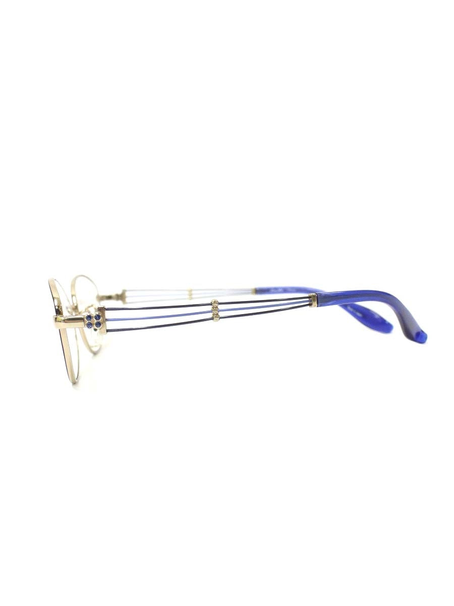ラインアートシャルマン XL1446 メガネ ネイビー/ブルー/シルバー トリオ コンビフレーム オーバル IT2S1MF1ZGKR 【SALE】