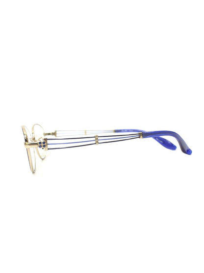 ラインアートシャルマン XL1446 メガネ ネイビー/ブルー/シルバー トリオ コンビフレーム オーバル IT2S1MF1ZGKR 【SALE】