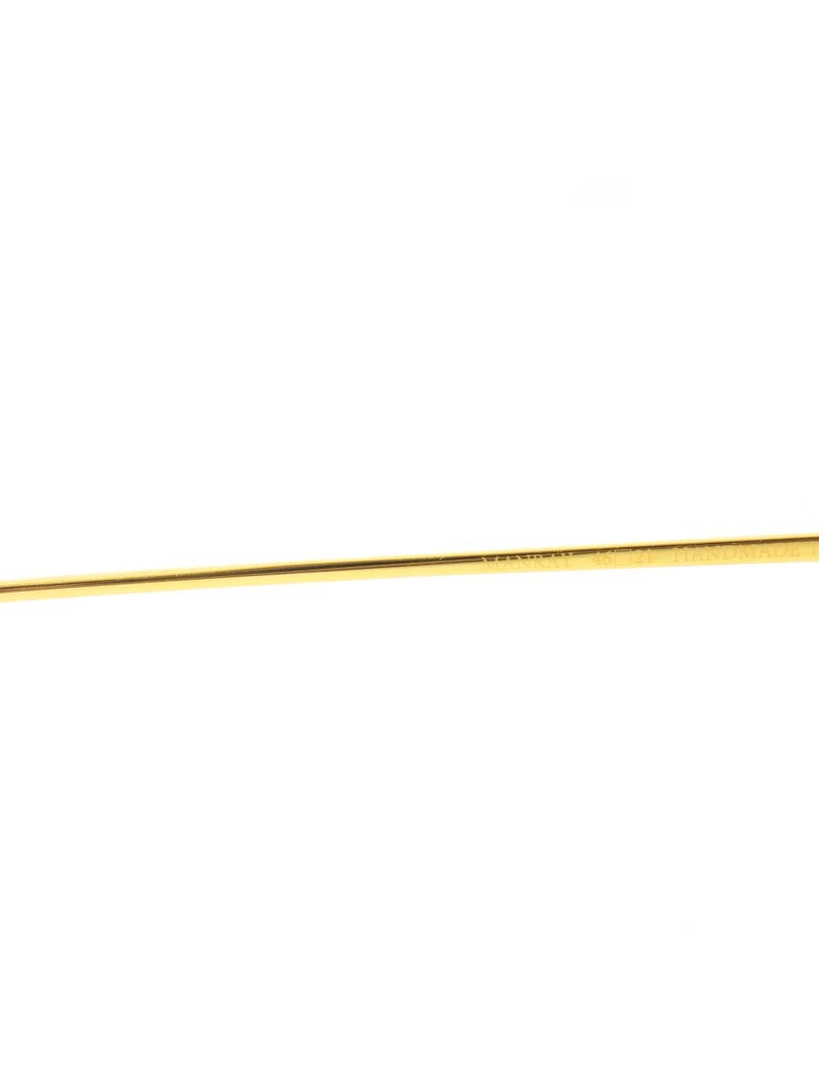 ayame（アヤメ） MANRAY メガネ ゴールド チタンフレーム フルリム ボストンシェイプ IT6XAP5EIBOK