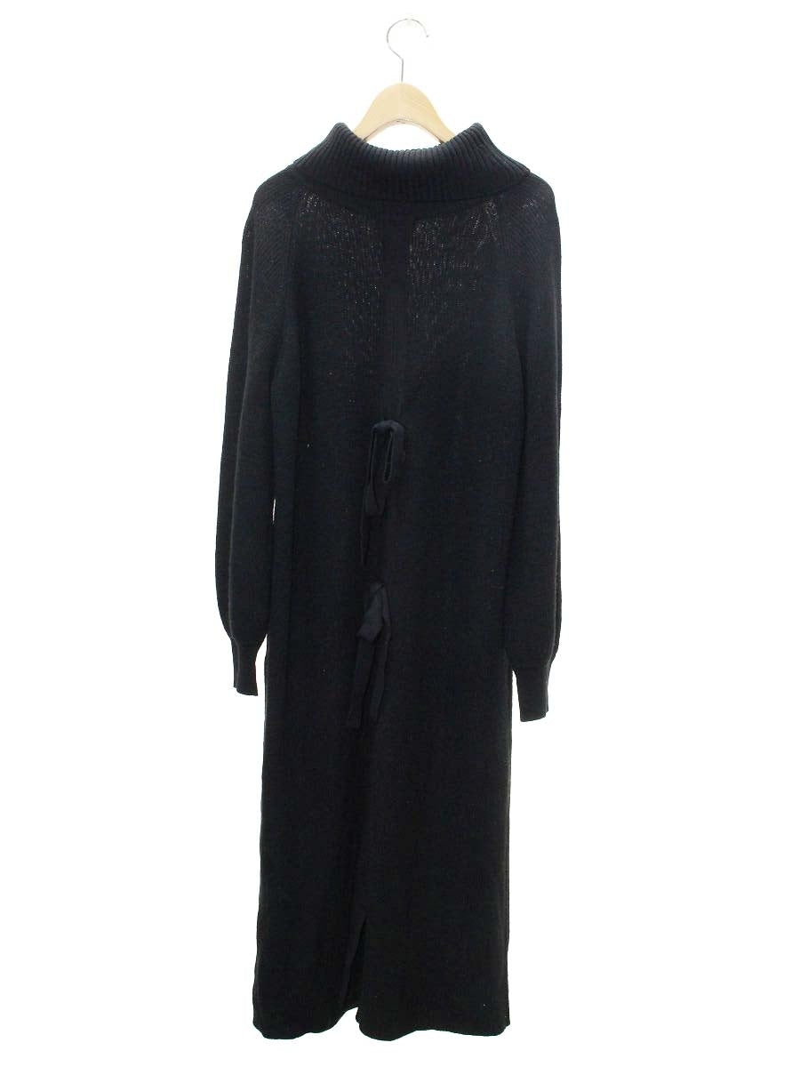 ブルーレーベルクレストブリッジ 55J79-643-09 ワンピース 38 ブラック ニット リボン ITLVS5S2Z54G 【SALE】