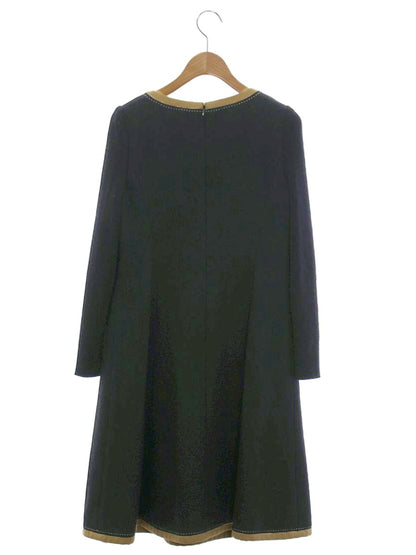 エムズグレイシー 011547 ワンピース 36 ブラック ステッチ バイカラー ITOBGCP9TDQ0