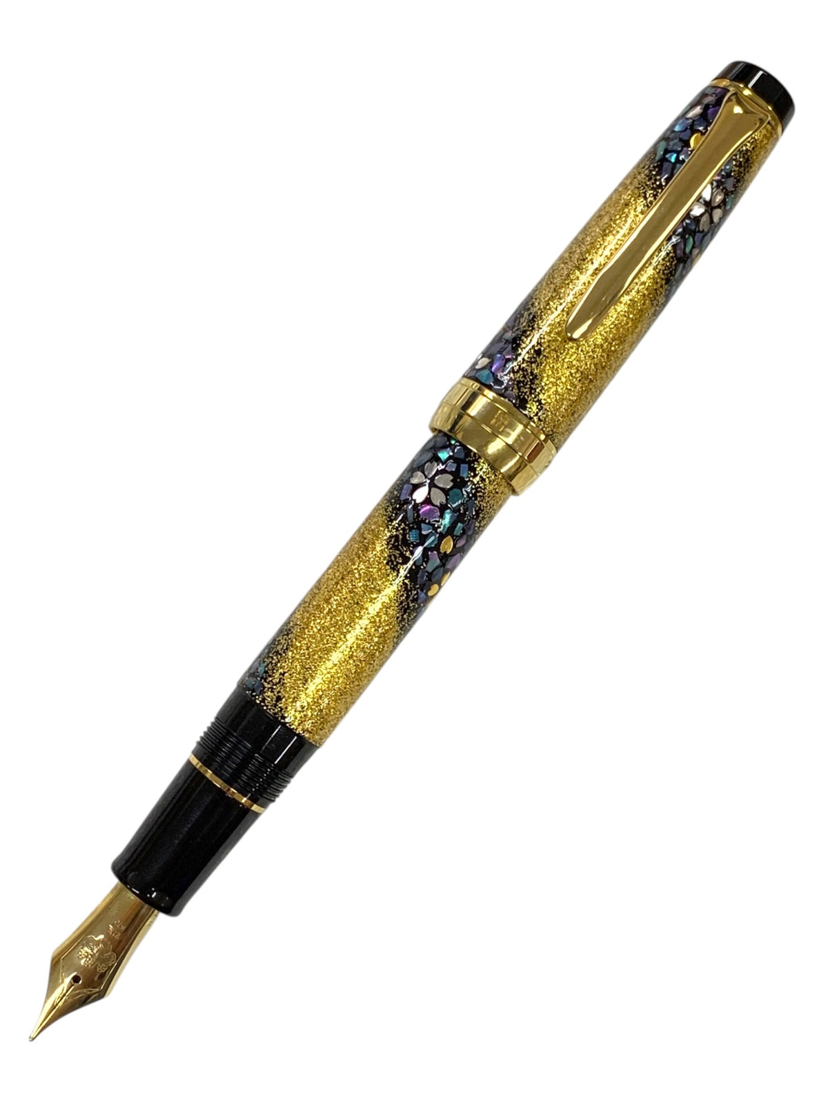 セーラー 万年筆 プロフェッショナルギア 内閣総理大臣特別慰労品 螺鈿蒔絵 桜流れ ゴールド M 21K ITULBRQLR15S