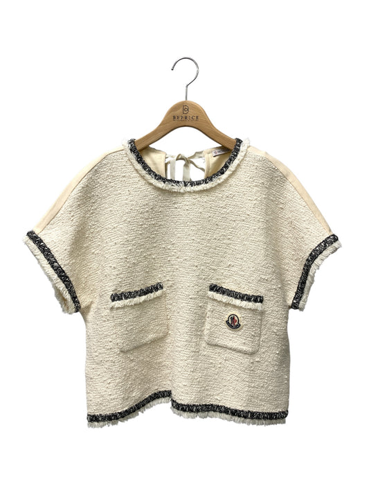 モンクレール MAGLIA MANICA CORTA J10938C00009 Tシャツ XS アイボリー ツイード ITH06S5CGF8G