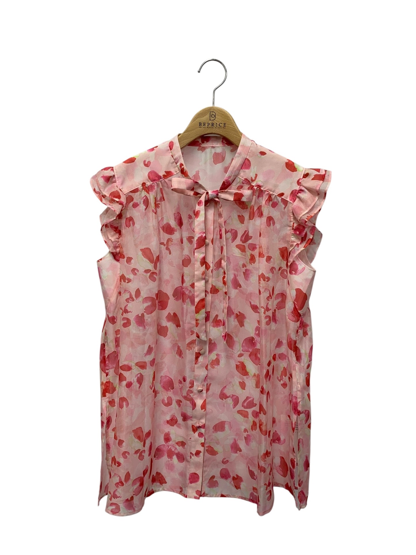 ルネ 6511140 ブラウス 38 ピンク シアー 花柄 フラワープリント ITYKB192BQHO