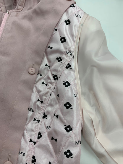 エムズグレイシー 419101 コート 40 ピンク プリントライナー付き フリル IT9UXMUBCXFZ