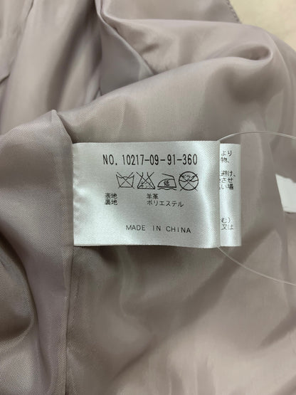 アナイ 10217-09-91-360 レザージャケット 36 ベージュ ノーカラー ITYT76BWNE4M