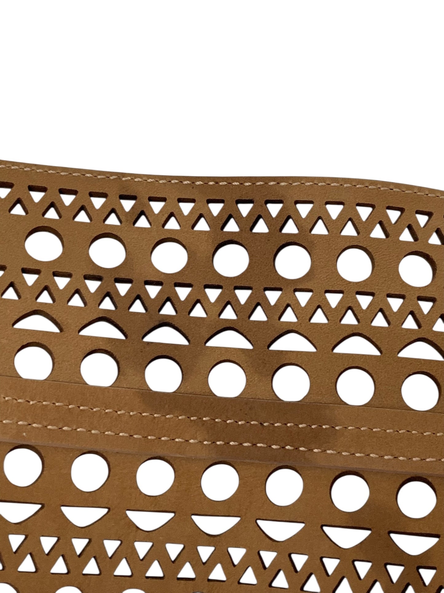 アライア コルセット ブラック カットワーク レザー ダブルベルト ITUU54AKTQG8