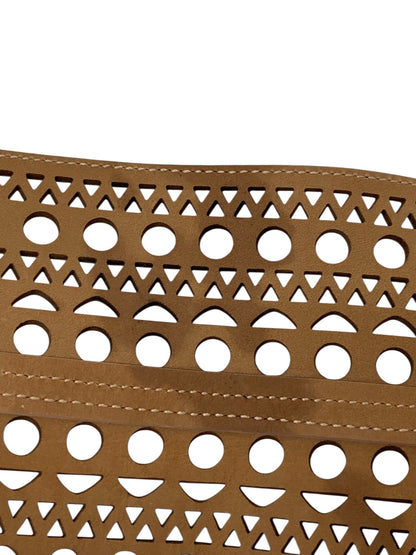 アライア コルセット ブラック カットワーク レザー ダブルベルト ITUU54AKTQG8