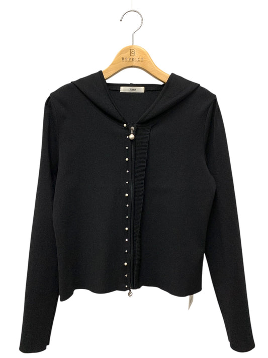 ルネ 6832370 パーカー 38 ブラック パール ラインストーン Wジップ IT24MM3Q48EG