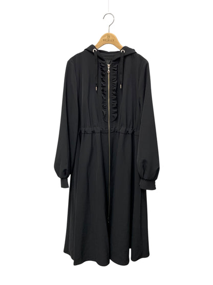 トゥービーシック 2WAYダブルクロス コート W5A02-114-09 42 ブラック フリル フード ITSTIK32SCHC