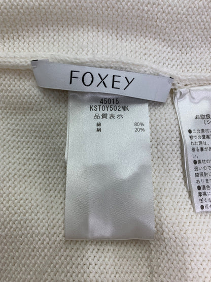 フォクシー Knit Top(Agathe) 45015 セーター 38 ホワイト シルク混 ITAQQTMIN3GG