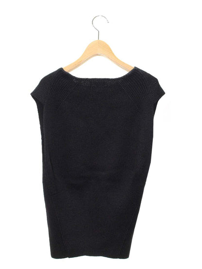 ブラミンク 7913-106-0017 ニットベスト 36 ブラック コットン ITLV56PL6KKY