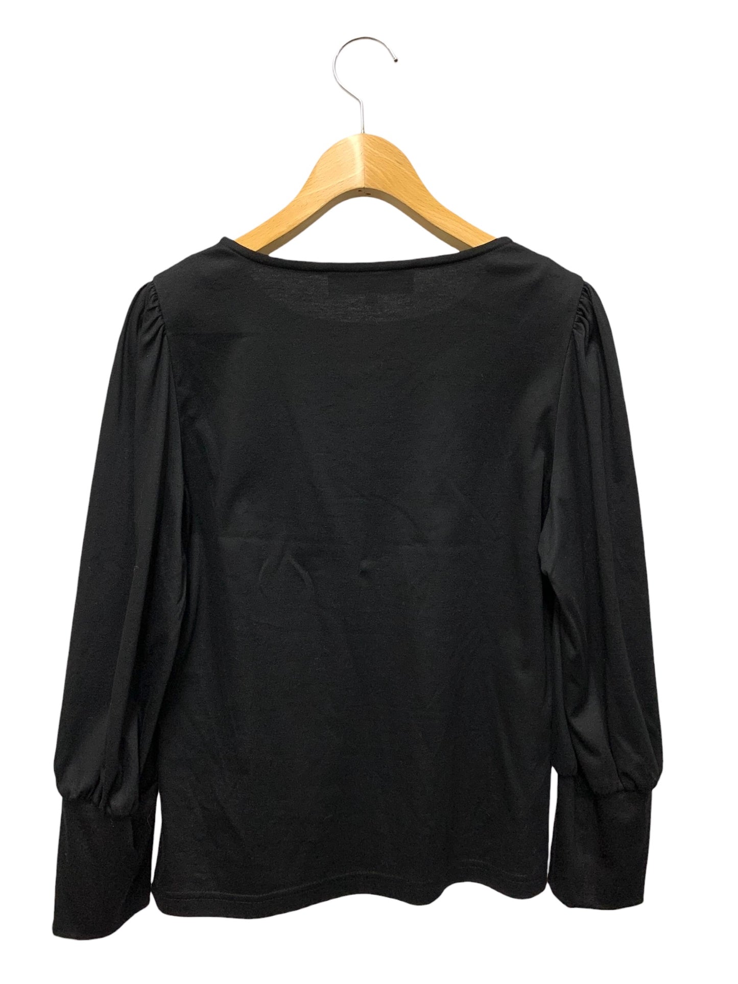 エムズグレイシー 415302 カットソー 38 ブラック カメリア ビーズ リボン IT1OXMX5VGU4 【SALE】