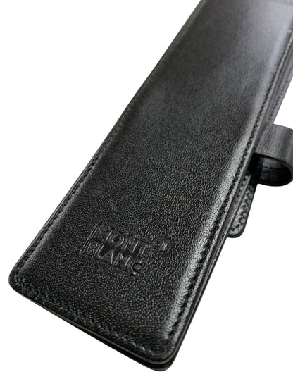 モンブラン マイスターシュテュック 14311 ペンケース ブラック 2本挿し ITQ7JE6HQWYO