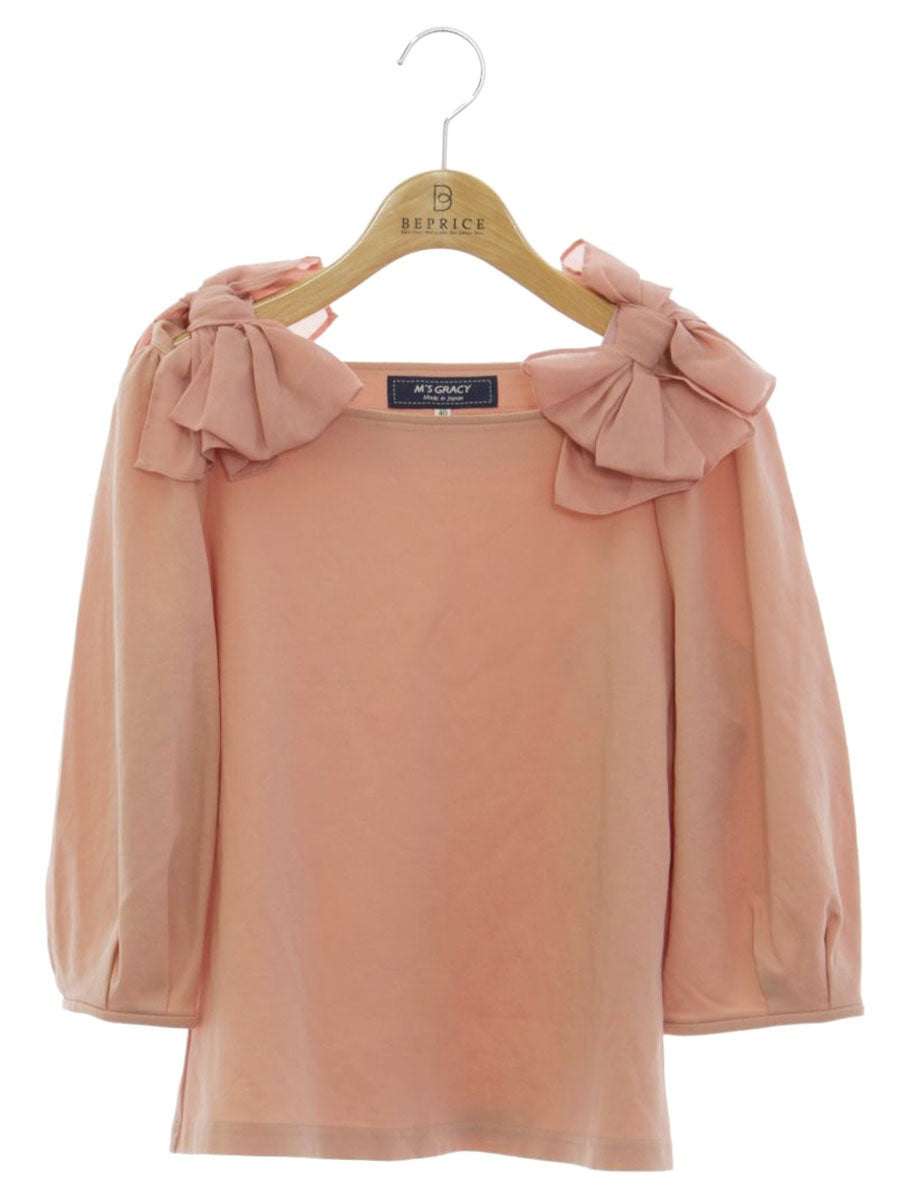 エムズグレイシー 915328 カットソー 40 ピンク ショルダービッグリボン ITT6NZRK8WEB