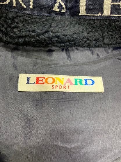 レオナールスポーツ 0521001 ベスト 40 ネイビー ボア 切替 ロゴモチーフ フロントジップ ITYX2E4ABDCK