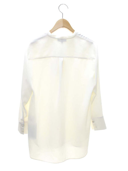 セオリー 01-3308206-150-902 ブラウス S アイボリー ノーカラー リボン ITLME3CWD8JK