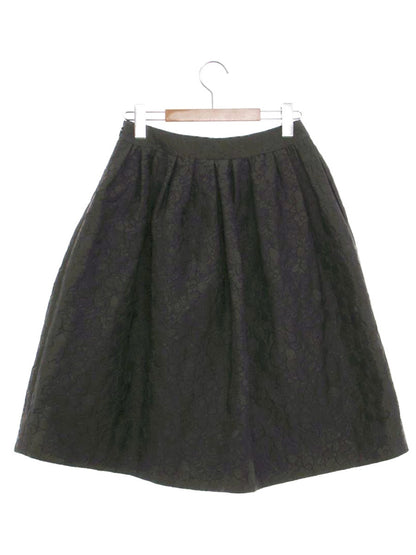 トゥービーシック W5S01-211-09 スカート 38 ブラック レース フラワーモチーフ フレアー ITP88TLV1B2S 【SALE】