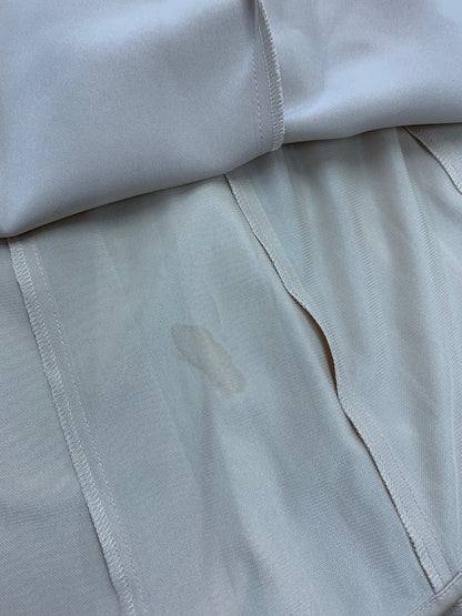 フォクシーニューヨーク スリムタックドレス 38327 ワンピース 38 ベージュ バックジップ クルーネック ITZS963X9O5S