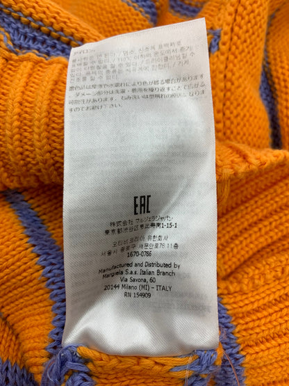 エムエム6メゾンマルジェラ Border sweater S52GP0141 S18192 ニットセーター S オレンジ ボーダー ダメージ加工 IT3W7PO1P1G2 【SALE】