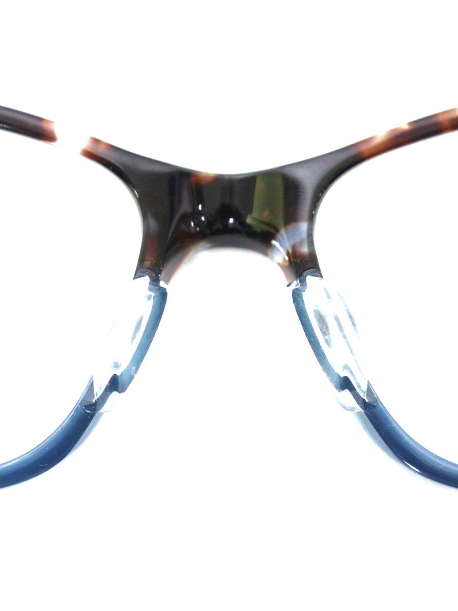 ラフォン OCEANE オーシャン 341 メガネ ブラウン/ブルー セルフレーム ウェリントン べっ甲柄 ITAPJYVF2U2O
