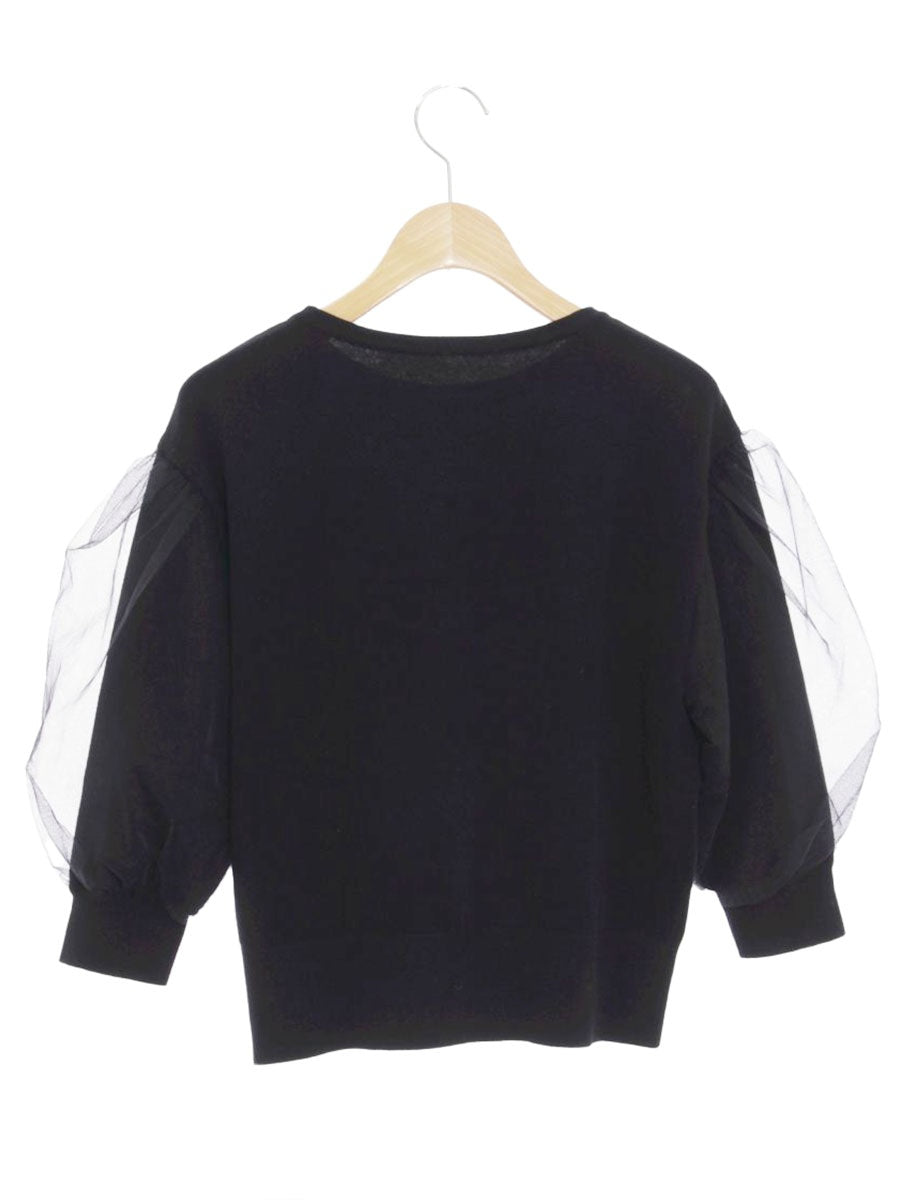 フォクシーブティック Knit Tops Balloon 41847 ニット セーター 38 ブラック チュール ITT6RA90Z3O0