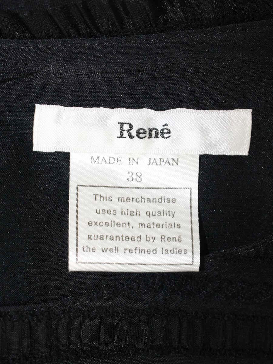 ルネ 6926150 ワンピース 38 ブラック ウエストギャザー ITZOHEL69XPW
