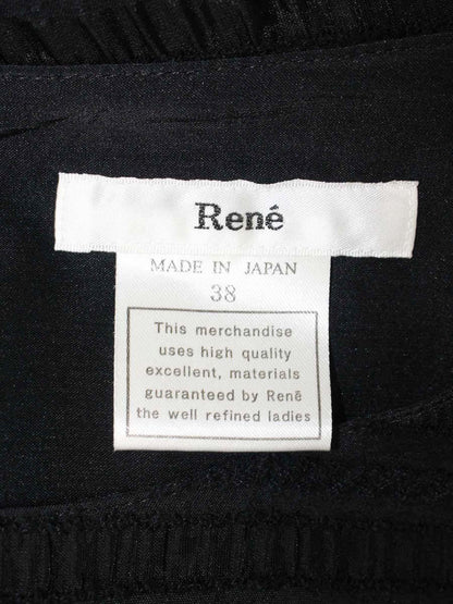 ルネ 6926150 ワンピース 38 ブラック ウエストギャザー ITZOHEL69XPW