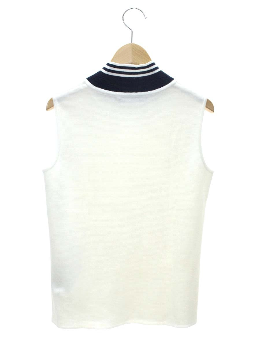 フォクシーニューヨーク No Sleeve Knit Top 40727 ニット 38 ホワイト ボーダーボトルネック ITPULUS5N6WE