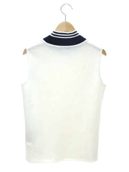 フォクシーニューヨーク No Sleeve Knit Top 40727 ニット 38 ホワイト ボーダーボトルネック ITPULUS5N6WE