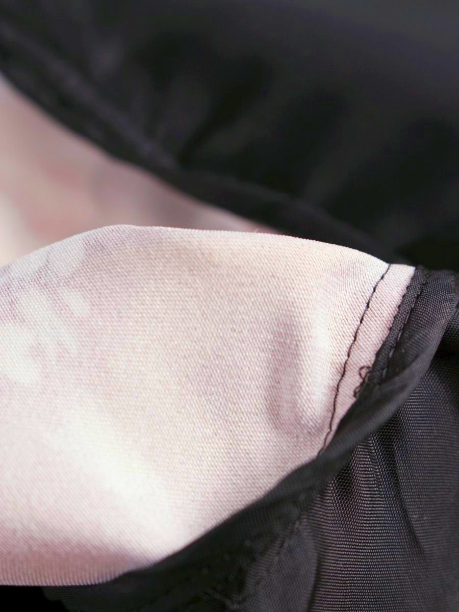 エムズグレイシー 621525 ワンピース 40 ブラック フラワープリント フレアー ITIY9Y5POPNJ