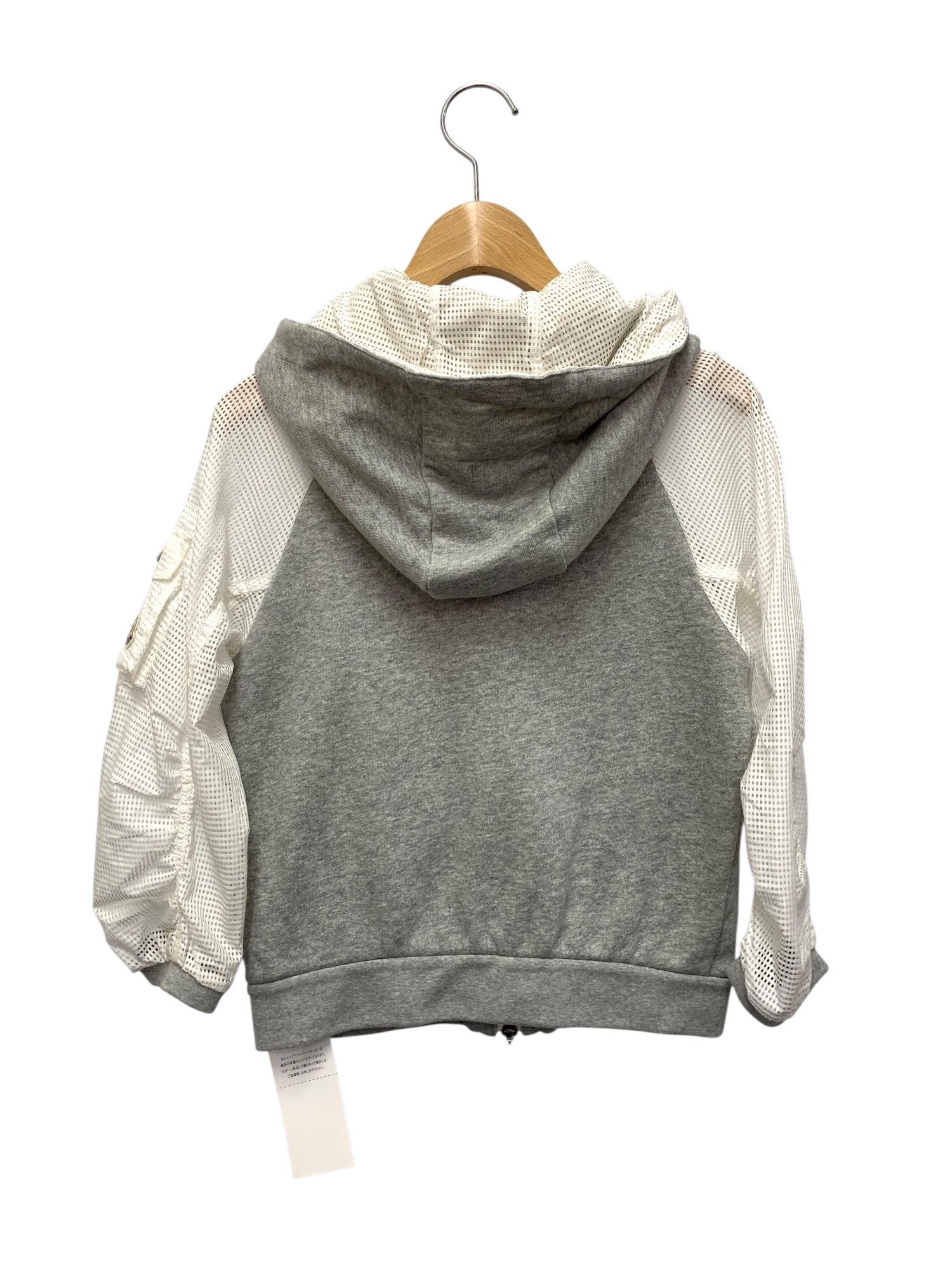 モンクレール MAGLIA CARDIGAN 510938490100 XS グレー ダブルジップ フード メッシュ IT80HXO2AVY0 モンクレール MAGLIA CARDIGAN 510938490100 XS グレー ダブルジップ